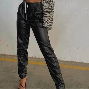 Princess polly vegan leather pants, never worn (tags still on)